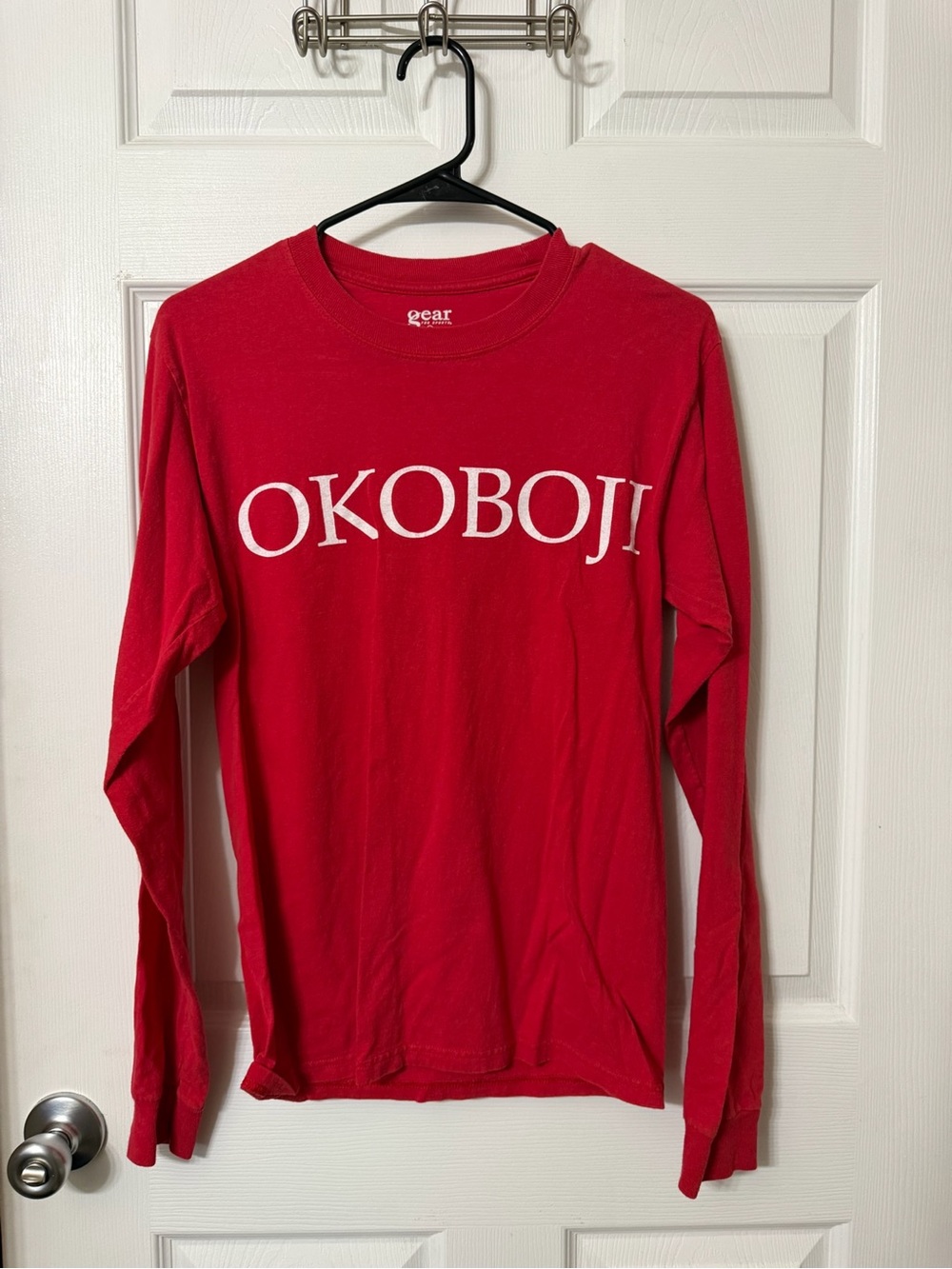 Gear For Sports OKOBOJI Long Sleeve Shirt - Red with White Logo